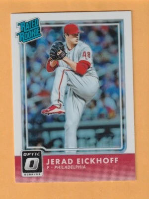 Jerad Eickhoff Philadelphia Phillies 2016 Donruss Optic Holo #63 Evansville 1E - Image 1 of 2