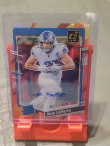 Donruss FOTL 2023 claramente Sam LaPorta clasificación novato automático 17/18 Detroit Lions  - Imagen 1 de 8