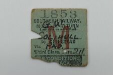 Southern Railway Ticket 1853 SOLIHULL to CHIPSTEAD 1 SEP 1938