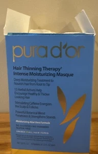 Pura d'or Hair Loss Prevent Therapy Moisturizing Masque Mask Open Box 7 Packets - Picture 1 of 8