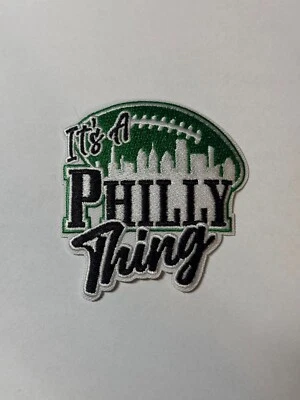 HANDMADE Its a phiily thing embroidered iron on patch