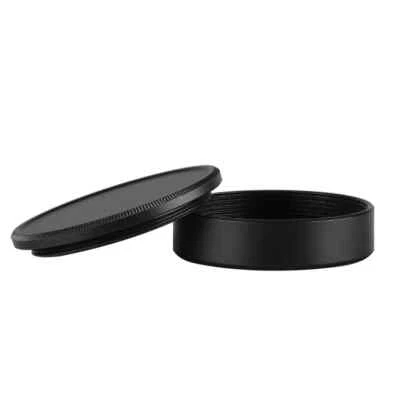 Metal Body Cap and Lens Rear Cap Set for M39 LTM LSM Leica Screw Mount  Black - Image 1 of 4