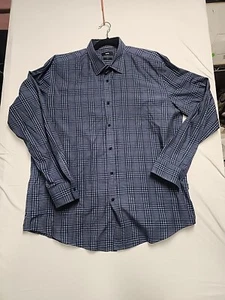 Boss Hugo Boss "Ronnie" Blue Plaid Shirt XXL Slim Fit  - Picture 1 of 16