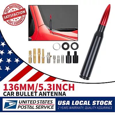 Red Black Bullet Style 5.3Inch Antenna Mast AM/FM for Chevrolet Silverado 2500 Foto 1 de 4