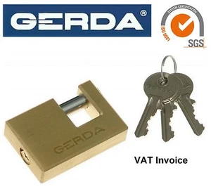 Candado recto de seguridad con obturador de latón de alta resistencia Gerda 50-90 mm KMT - Imagen 1 de 2
