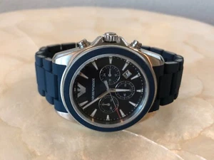 WATCH ARMANI STAINLESS STEEL BLUE BLUE MEN AR6068 - Picture 1 of 7