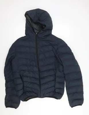 Brave Soul Mens XL Blue Hooded Puffer Jacket Winter - Image 1 of 4