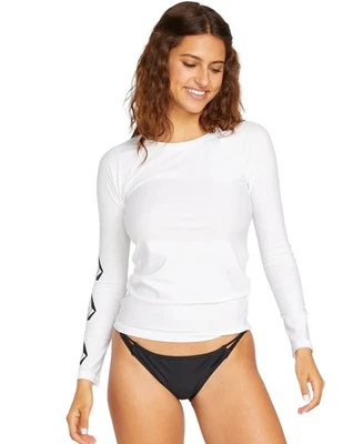 Top de natación Volcom Simply Core manga larga Rashguard SOLAMENTE, blanco, M, XXL Foto 1 de 3