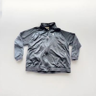 Chaqueta deportiva vintage Rocawear 3XL para hombre negra cremallera completa puntada dorada cremallera logotipo Y2K Foto 1 de 4