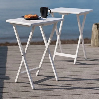 Conjunto de mesa de lanche Winsome Alex 2 peças com acabamento branco - Imagem 1 de 4