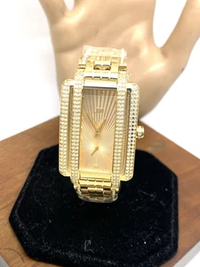 Reloj para mujer JBW J6358B visón cuarzo suizo esfera dorada rectangular cristales acero - Imagen 1 de 13