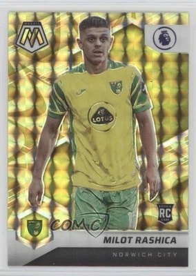 2021-22 Panini Mosaic Premier League Reactive Gold Prizm Milot Rashica #98 - Image 1 of 2