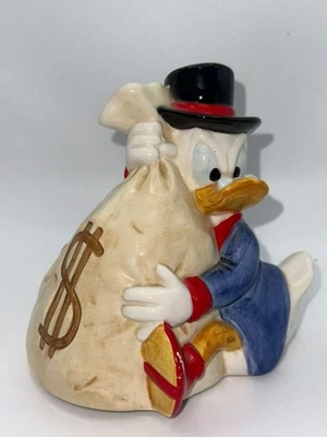 Vintage Scrooge McDuck Money Bag Ceramic Coin Bank – Disney Figurine - Image 1 of 3