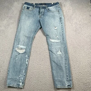 Scotch & Soda Jeans Men's 32x32 Hero Ralston X Amsterdams Blauws Distressed - Picture 1 of 17