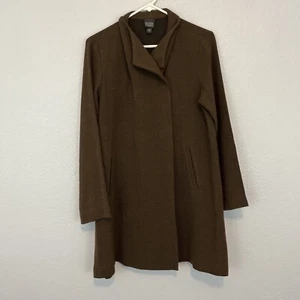 EILEEN FISHER VTG Style Twisted Lagenlook Sweater/Jacket, Wool Blend Oversized S - Picture 1 of 8