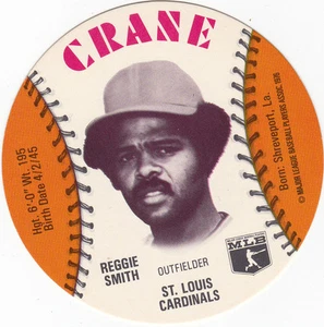 1976 CRANE DISK DISC REGGIE SMITH ST. LOUIS CARDINALS - Picture 1 of 2