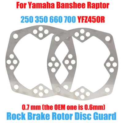 2X For Yamaha Banshee Raptor 250 350 660 700 YFZ450R Rock Brake Rotor Disc Guard - Image 1 of 4