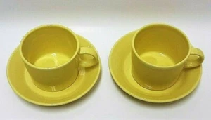 Kaj Franck Vintage Arabia Finland Teema Yellow Cups & Saucers Iittala Finland  - Picture 1 of 2