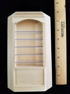 1:12 Dollhouse Miniature ~New/Unfinished Wood Bookcase w/"glass" shelves  GW129 - Picture 1 of 2