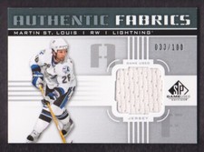 2011-12 SP Game Used Authentic Fabrics Jersey #AF-MS Martin St. Louis 033/100