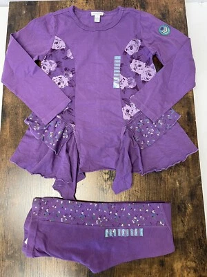 Conjunto Pantalón Top Manga Larga Rosa Morado Retro Naartjie Niñas Talla 8 Foto 1 de 4
