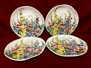 Tabletops Unlimited English Garden Don Swanson Set Of 4 Salad Plates 8 3/4" - Picture 1 of 2