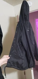 OBEY Hooded & Lined Black Windbreaker Jacket Size XS - Picture 1 of 7