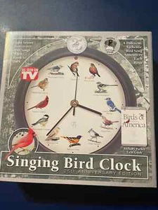 SINGING BIRD CLOCK 25TH ANNIVERSARY EDITON BIRDS OF N AMERICA INCLUDES POCKET - Picture 1 of 2