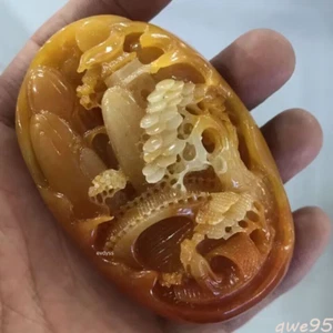 Chinese Collect Antique Collection Huanglong Jade Landscape Artistic Conception - Picture 1 of 5