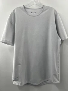 Camiseta de hombre Bylt manga corta corte caída Lux gris blanco lunares talla extra grande - Imagen 1 de 7
