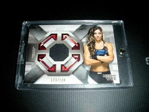 UFC Topps Chrome Miesha Tate Hot Box Diamond Refractor & Mat Relic 173/188  - Picture 1 of 5
