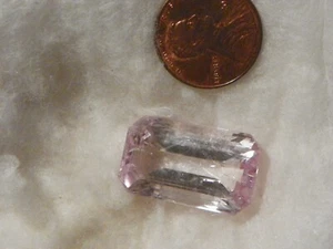 Kunzite 34.55 cts 14.56x24.20x10.7 mm octagon pale pink heavy natural flaws - Picture 1 of 2
