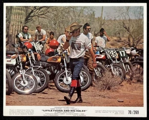 LITTLE FAUSS & BIG HALSY Original Movie Lobby Card Yamaha Motorcycle Dirt Racing - Picture 1 of 2