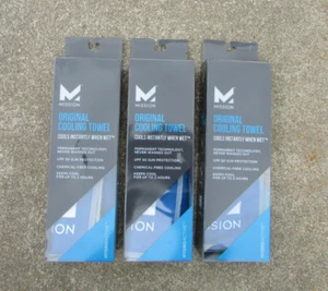 (3) Mission Original Cooling Towel Evaporative Cool Technology BLUE 10" x 33" - Picture 1 of 6
