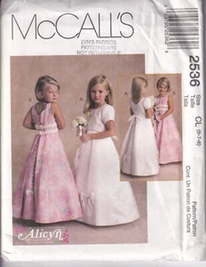 McCalls 2536 Sewing Pattern Girls Dress 6 7 8 Special Occasion Flower Girl - Picture 1 of 4