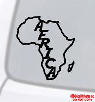 Africa Colorful Continent Shape Car Laptop Phone Vinyl Sticker SELECT SIZE