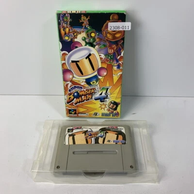 SNES Super Bomberman 4 Boxed Working NTSC-J Japan 2308-011 - Image 1 of 4