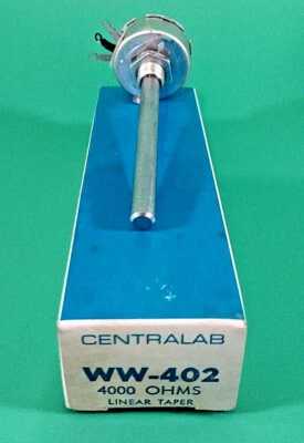 CENTRALAB WW-402 4000 OHM 5W LINEAR TAPER POTENTIOMETER - Image 1 of 4