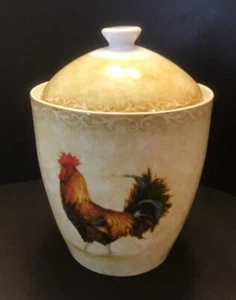 222 Fifth PTS International Rustic Rooster 9 1/2” Cookie Jar/Canister - Picture 1 of 6