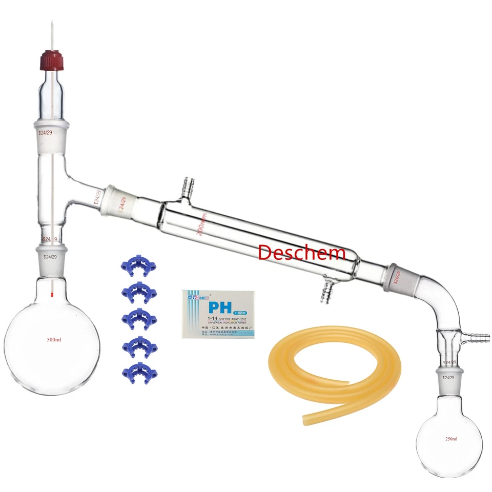 500ml,24/29,Glass Distillation Apparatus,Lab Vacuum Distill Glassware Unit - Image 1 of 1