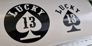 2x Lucky 13 Rebell Tuning Sticker Aufkleber Auto MOTTO RACE Styling - Bild 1 von 9