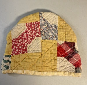 Vintage Quilted Toaster Cover Handmade Feedsack Fabric - Picture 1 of 7