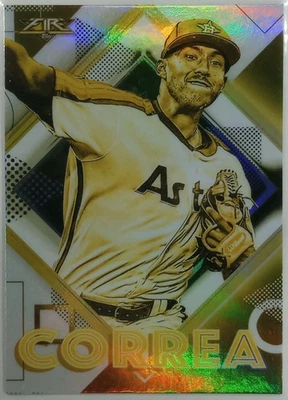 2020 Topps Fire Carlos Correa #32 Gold Minted - Image 1 of 3