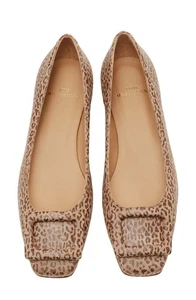 Ann Mashburn Wildleder Schnalle Flats Leopard Schuhe 38 US 7,5 8 - Bild 1 von 4