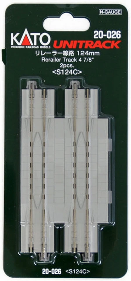 KATO 20-026 Unitrack Rerailer 124mm 2 Piece N Gauge Retrack Track New - Image 1 of 1