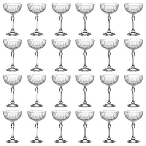 24x America '20s Champagne Cocktail Saucers Coupe Glasses Martini 230ml - Picture 1 of 6