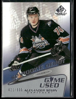 2003-04 SP Game Used Alexander Semin RC /600 #77 Washington Capitals - Image 1 of 2