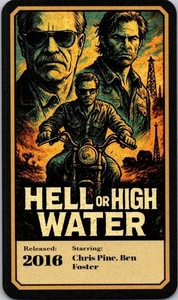 2025 Zendecks Movies HELL OR HIGH WATER art card Free Ship - Picture 1 of 2