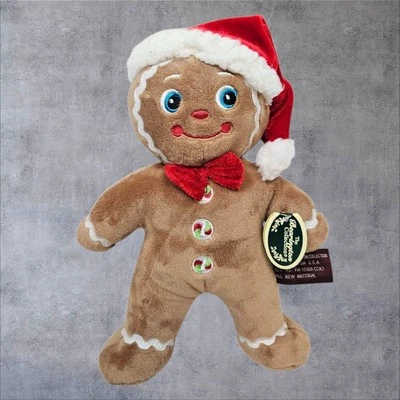 Bearington Collection Jolly Ginger Gingerbread Man 10” Holiday Plush NWT B79 - Image 1 of 4