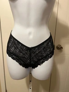 NEU MIT ETIKETT VICTORIA'S SECRET CHEEKY CHEEKY HÖSCHEN GRÖSSE L/G FARBE: SCHWARZ - Bild 1 von 16